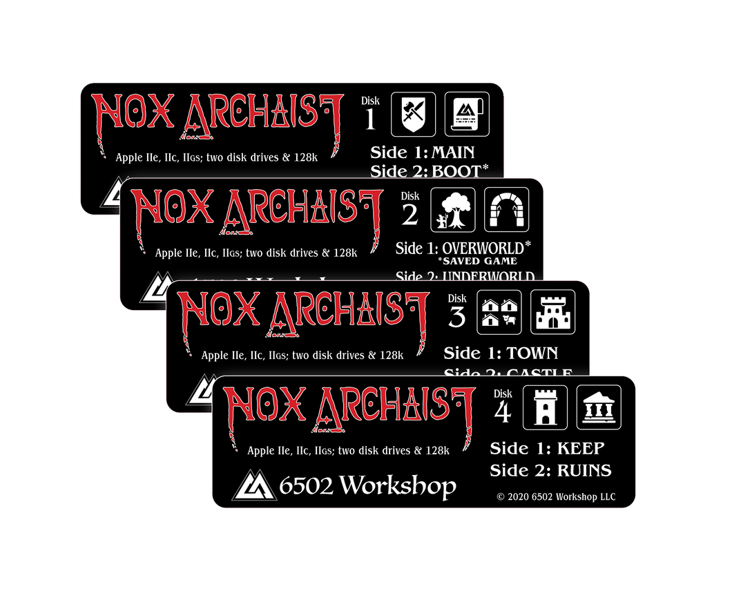 Nox Archaist Floppy Disk Labels
